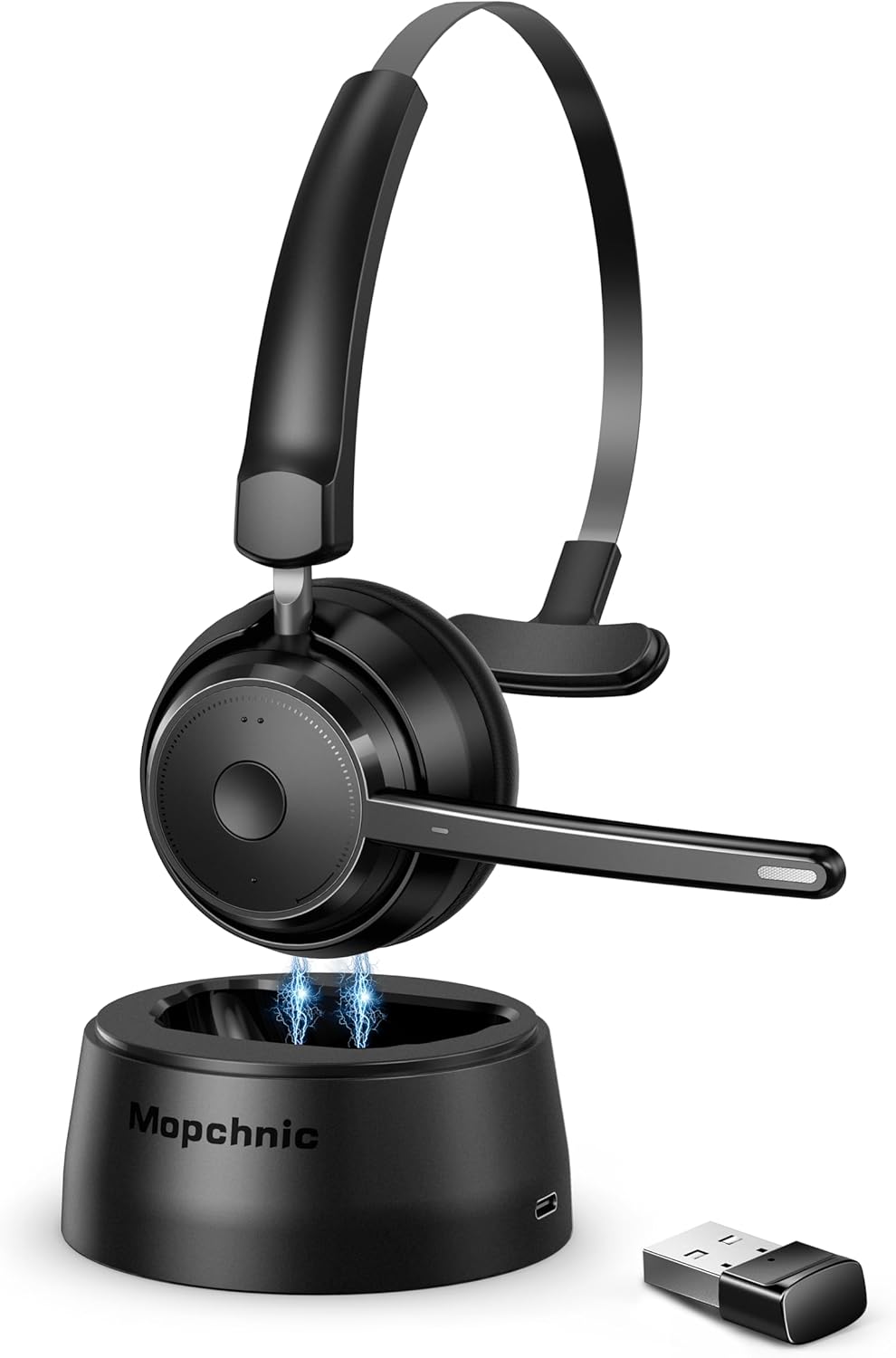 Home Office Headset - Wireless Bluetooth Headset with AI Noise-Canceling