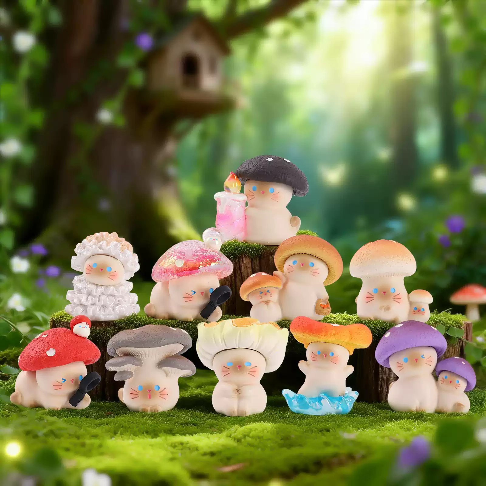 Home Office Jobs - New Mushroom Cat Blind Box Fantasy
