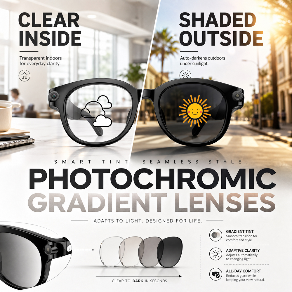 Smart Photochromic Glasses Blu - مراجعة Home Office Headset وسعره