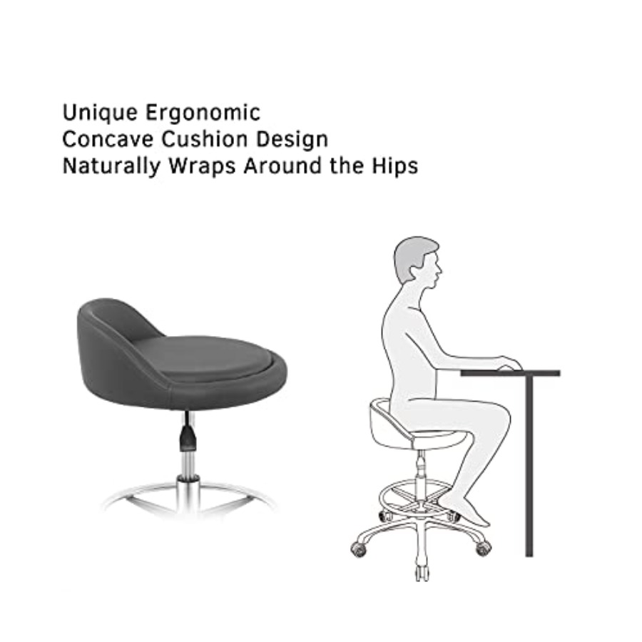 Rolling Stool Adjustable Draft - مراجعة Free Home Office وسعره