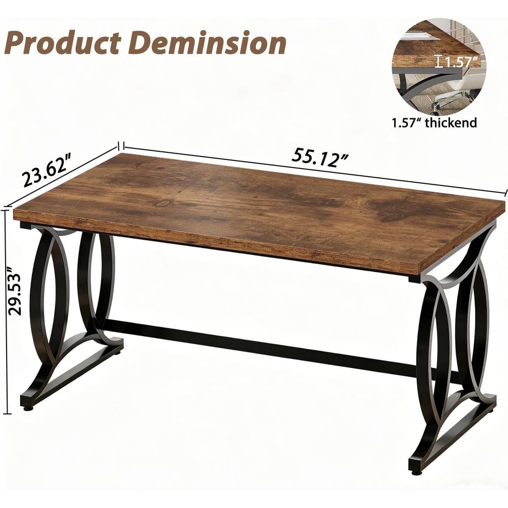 55 Industrial Style Metal & Wo - مراجعة Home Office Industrial Style وسعره