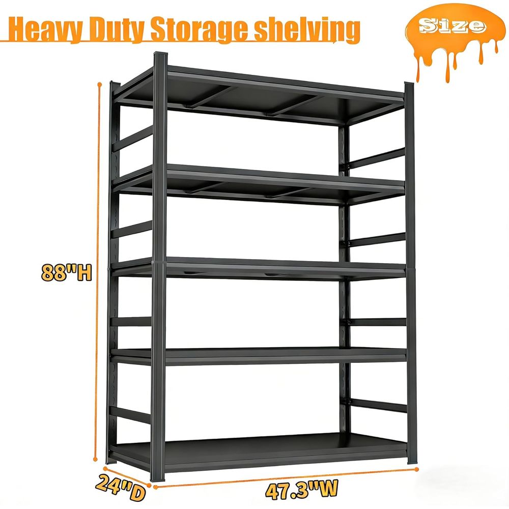 Industrial Style 5-Shelf Metal - مراجعة Home Office Industrial Style وسعره