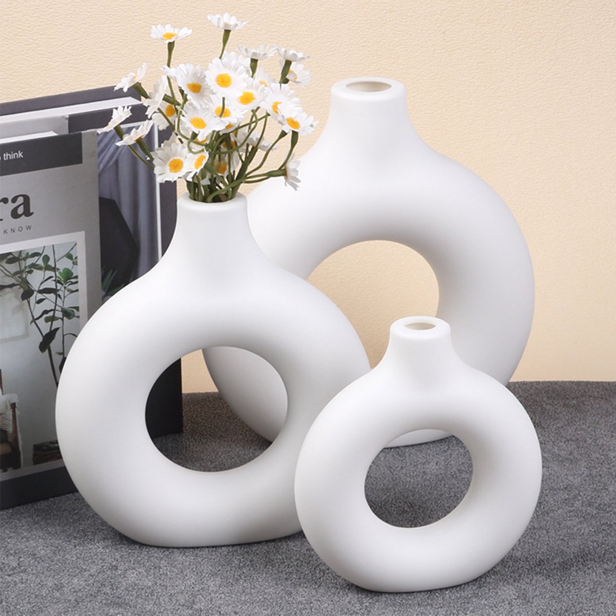 1PC Rotundity Plastic Vase Wed - مراجعة Home Office Call Center وسعره