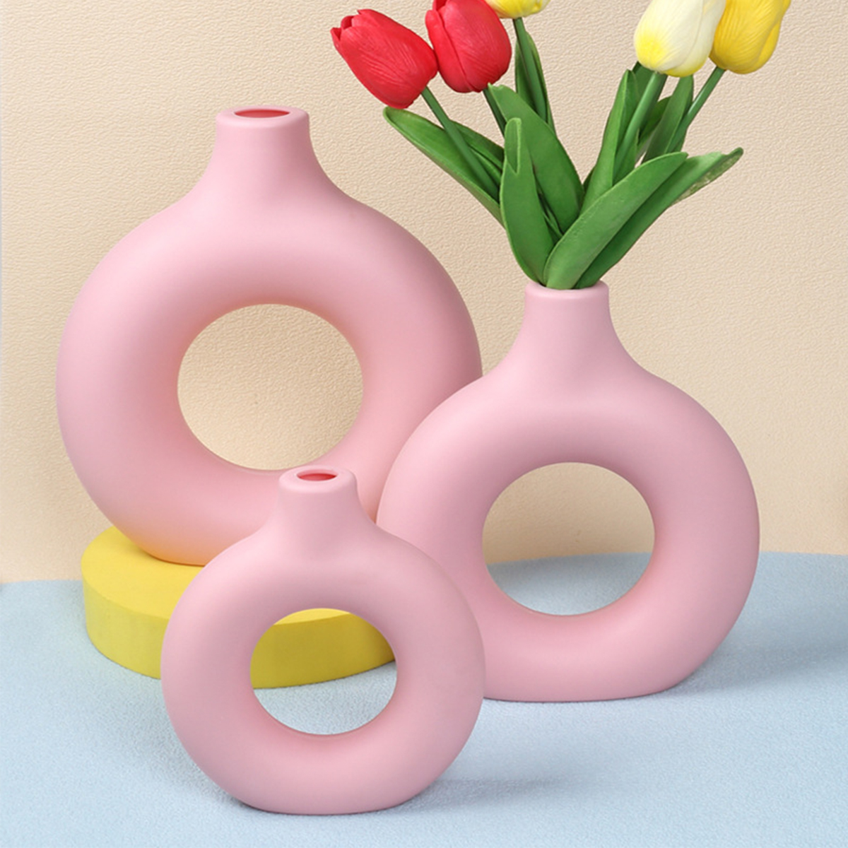 1PC Rotundity Plastic Vase Wed - مراجعة Home Office Call Center وسعره