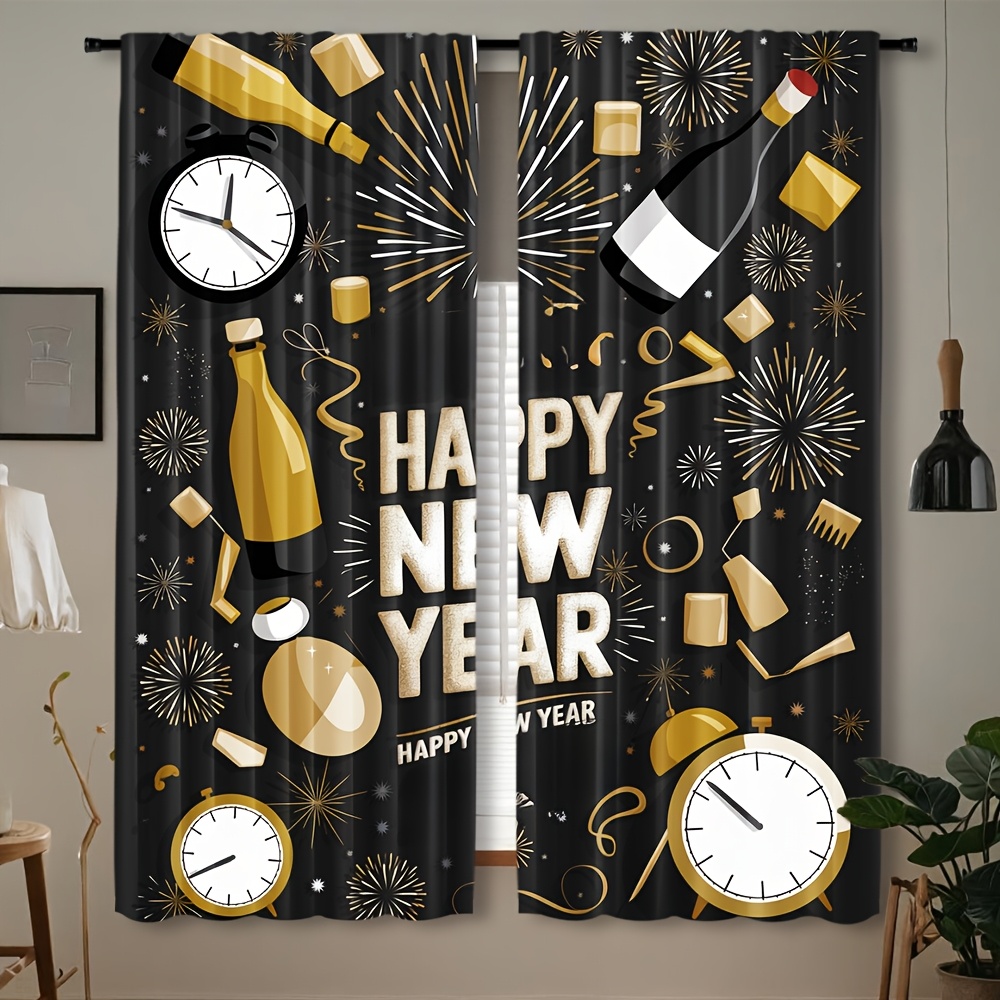 2pcs Happy New Year 2025 Conte - مراجعة Home Office Rate 2025 وسعره