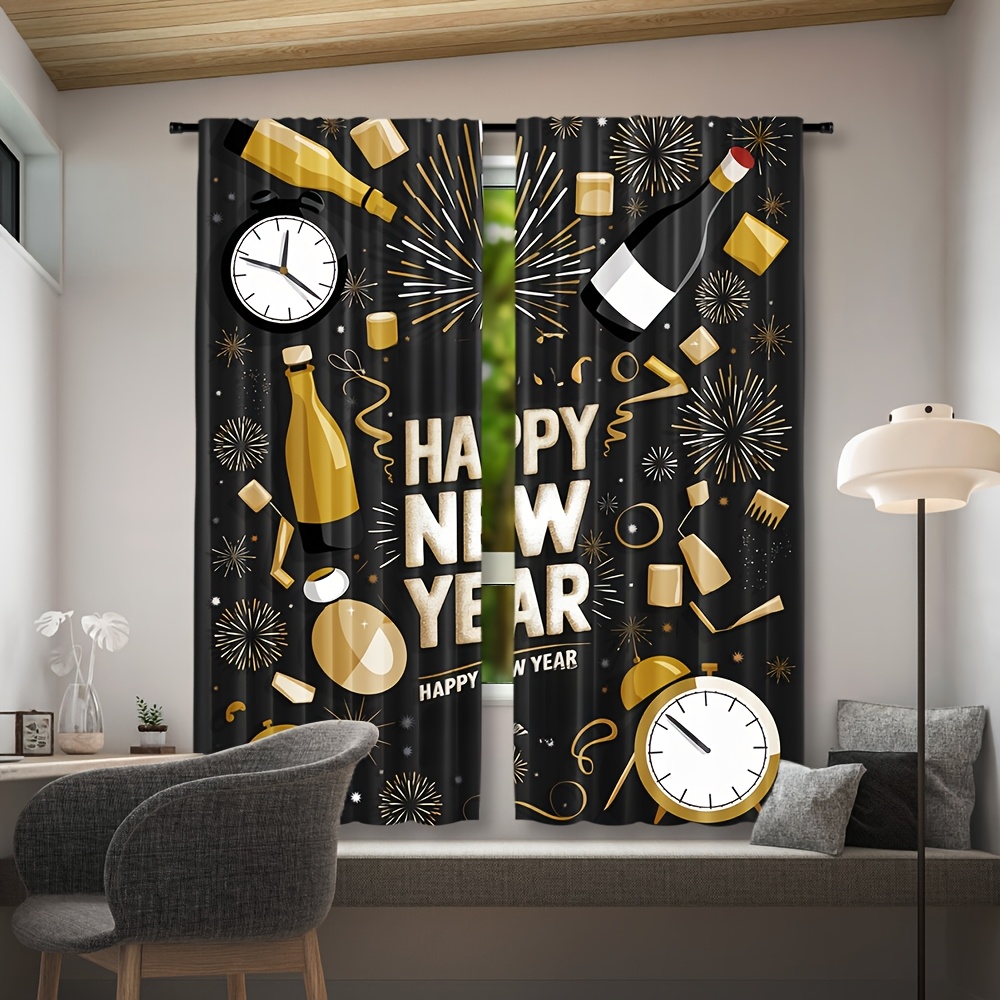 2pcs Happy New Year 2025 Conte - مراجعة Home Office Rate 2025 وسعره
