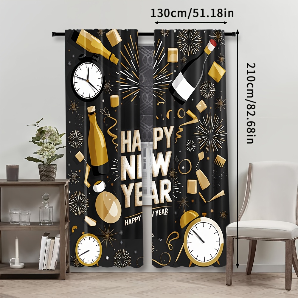 2pcs Happy New Year 2025 Conte - مراجعة Home Office Rate 2025 وسعره
