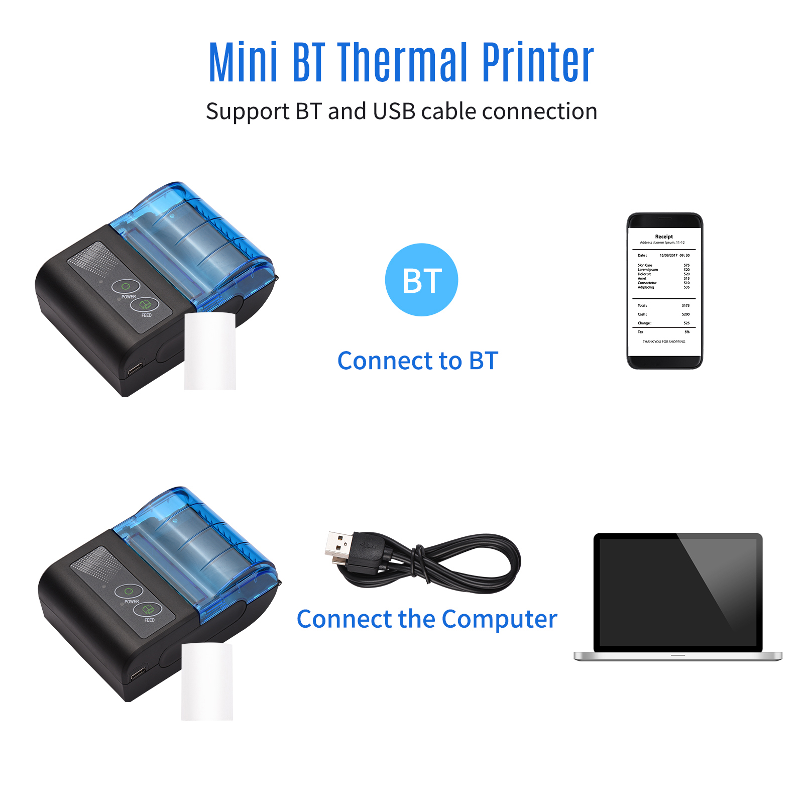 Bisofice Portable Mini Thermal - مراجعة Laser Printer Home وسعره