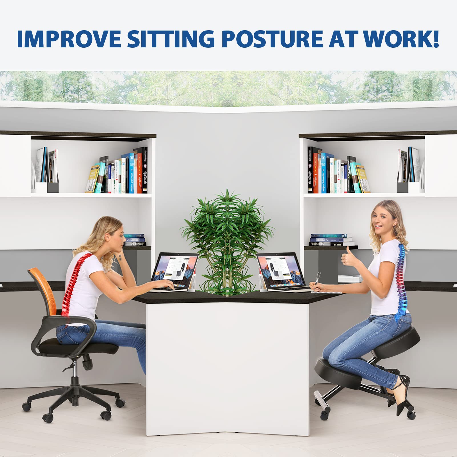 Kneeling Chair Ergonomic for O - مراجعة Ergonomic Office Chair وسعره