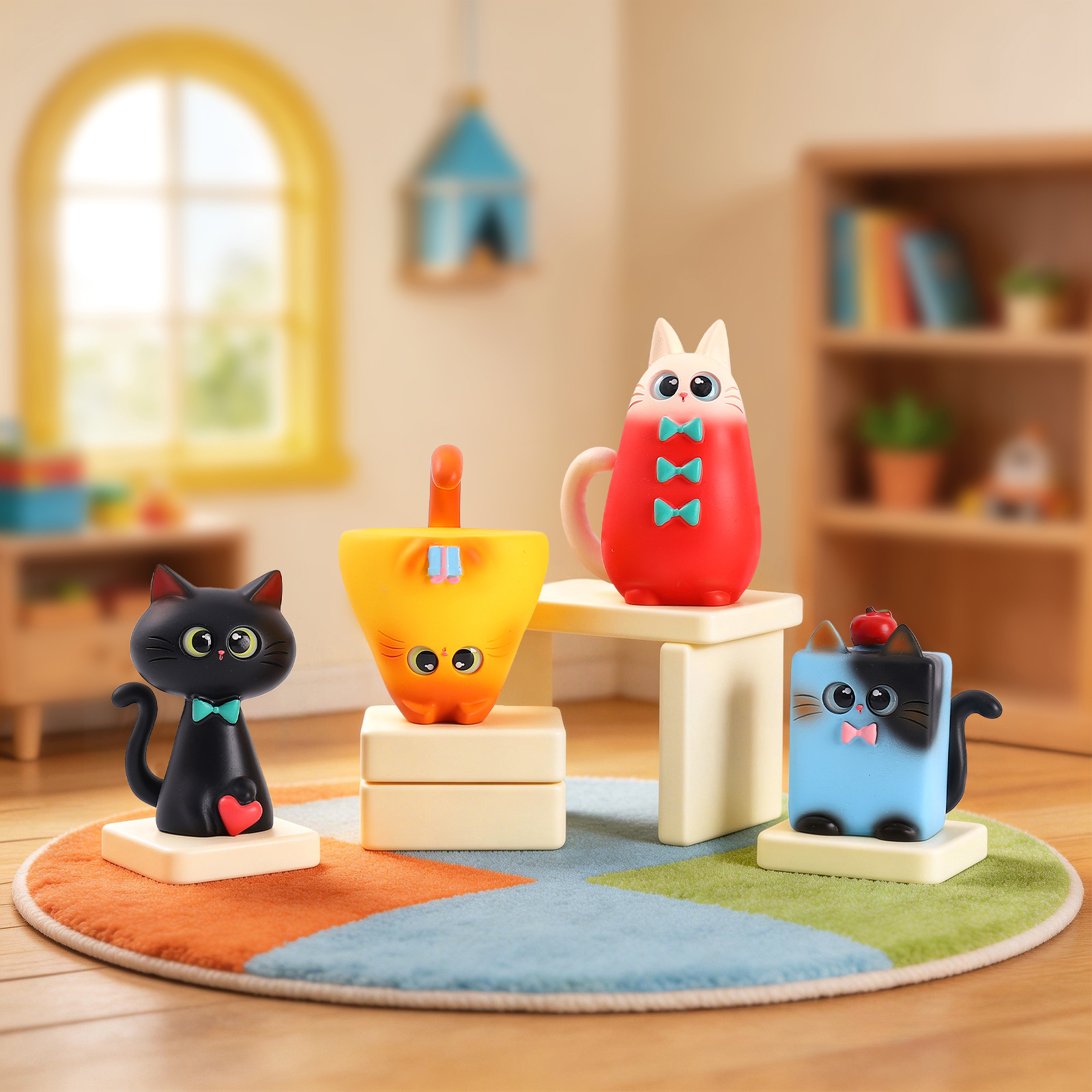 Blind Box Cat Figurine Resin C - مراجعة Home Office Jobs وسعره