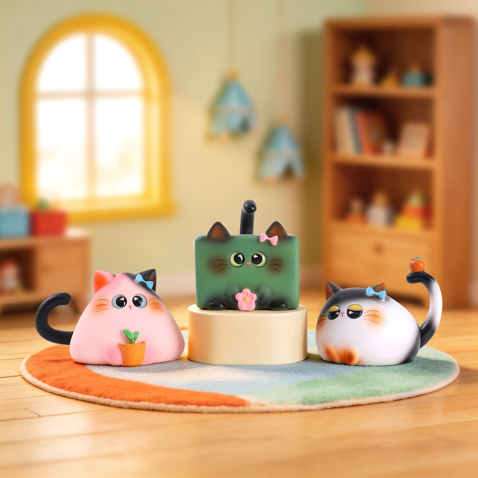 Blind Box Cat Figurine Resin C - مراجعة Home Office Jobs وسعره