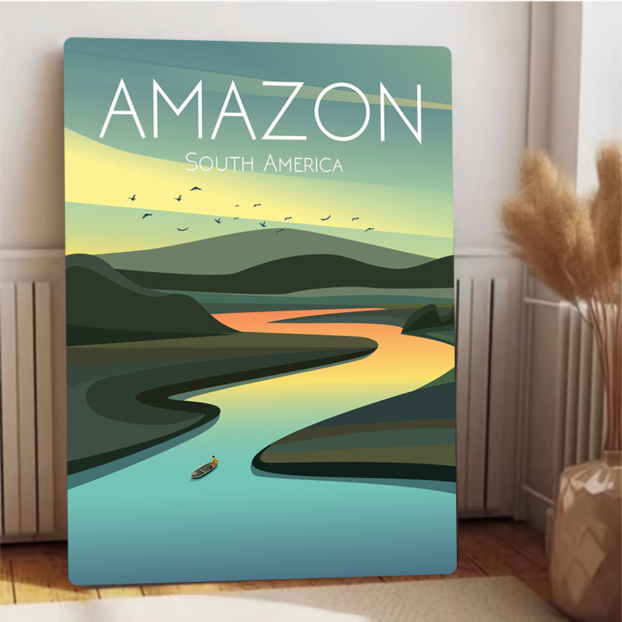 Amazon River Landscape Metal W - مراجعة Home Office Of Amazon وسعره