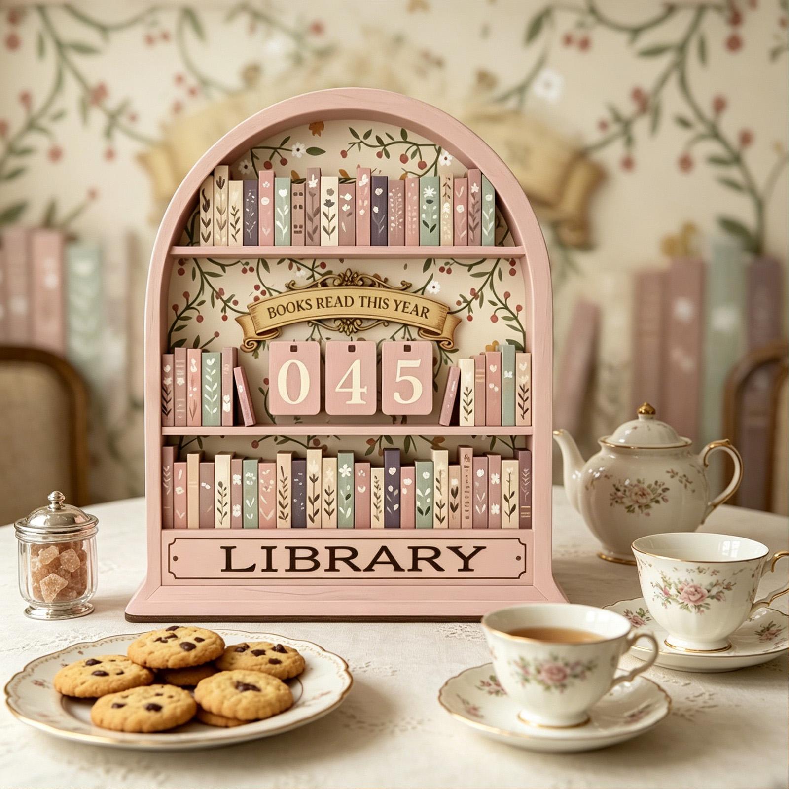 Vintage Wooden Book Counter Tr - مراجعة Home Office Jobs وسعره