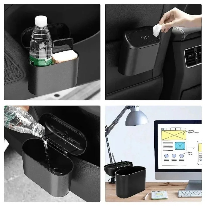 New Car Trash Can (with Lid) 3 - مراجعة Home Office Call Center وسعره