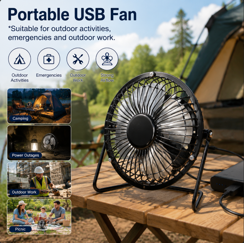 Mini Fan USB Fan Lightweight R - مراجعة Home Office Jobs وسعره