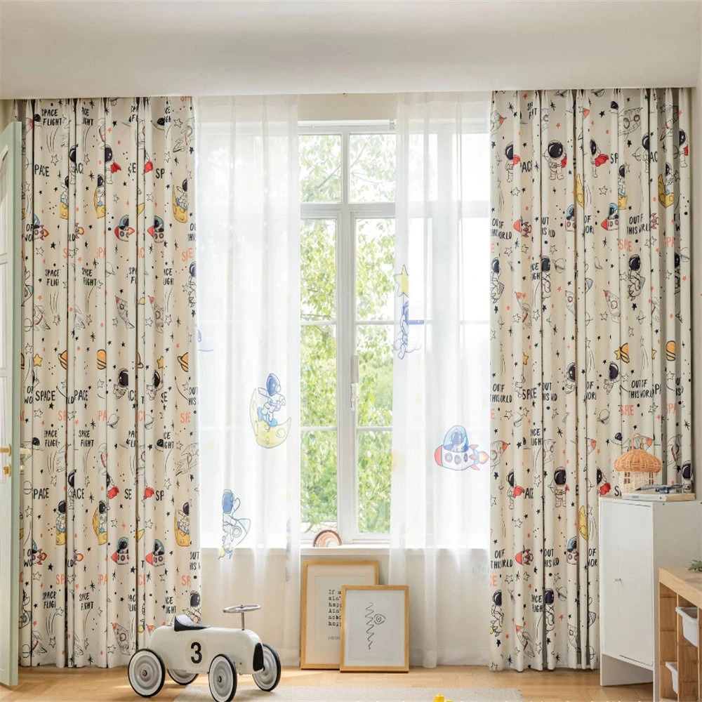 Vibrant Space Themed Window Bl - مراجعة Home Office Rate 2025 وسعره