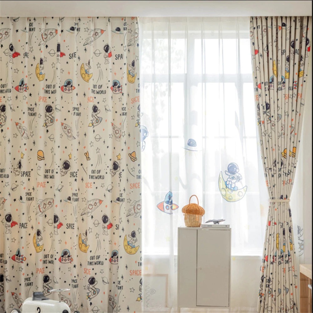 Vibrant Space Themed Window Bl - مراجعة Home Office Rate 2025 وسعره