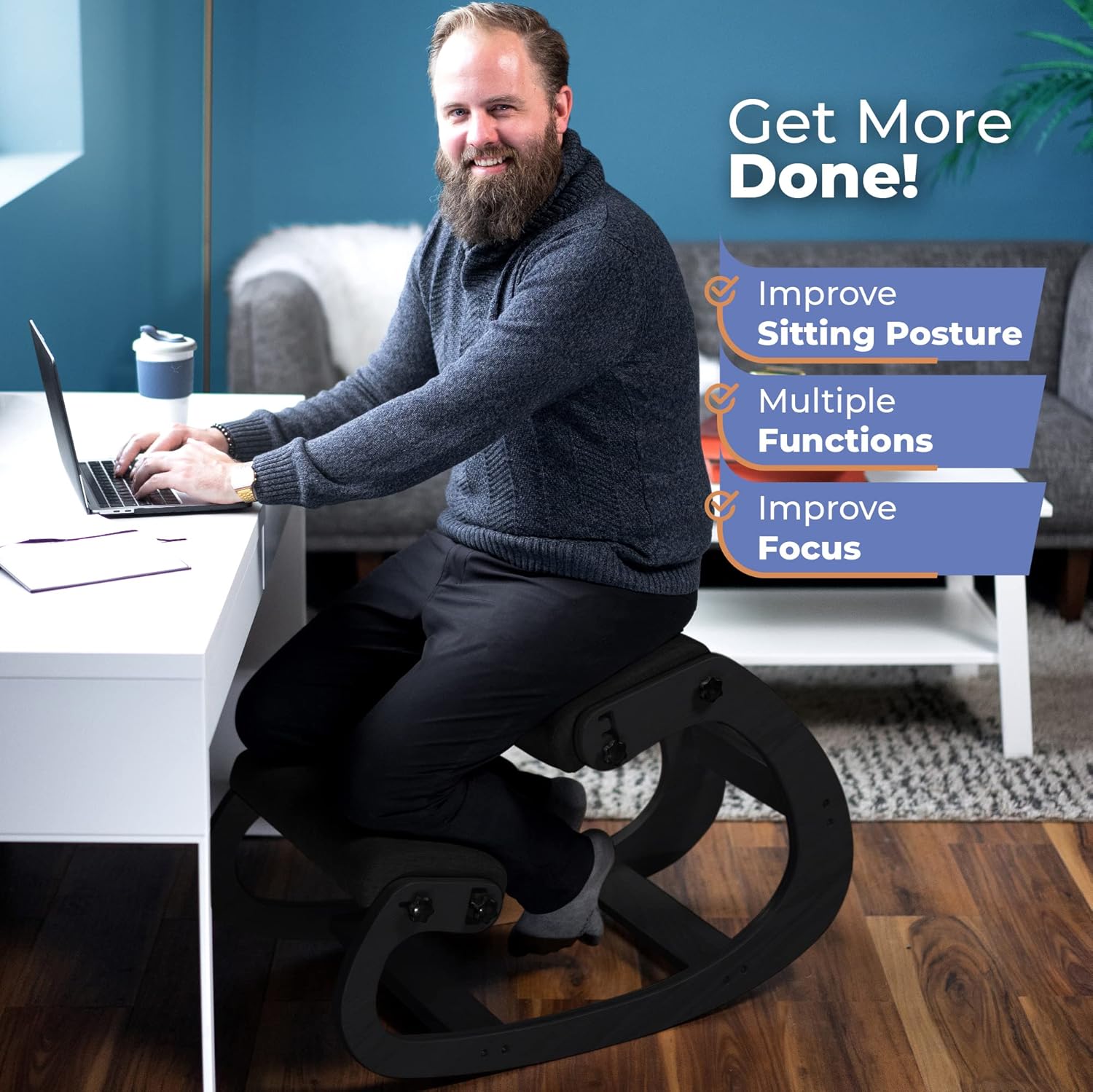 Ergonomic Wooden Kneeling Chai - مراجعة Ergonomic Office Chair وسعره