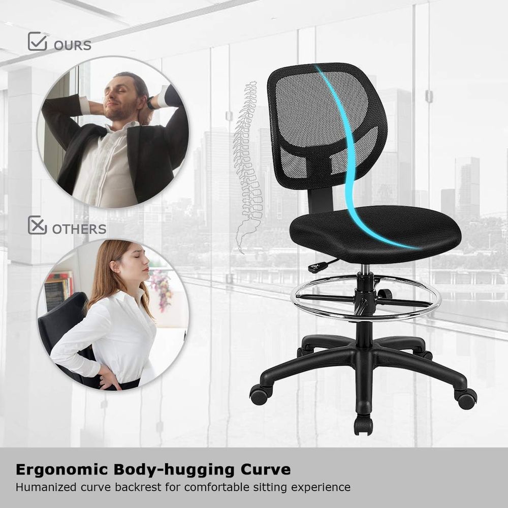 Ergonomic Black Mesh Swivel Of - مراجعة Free Home Office وسعره