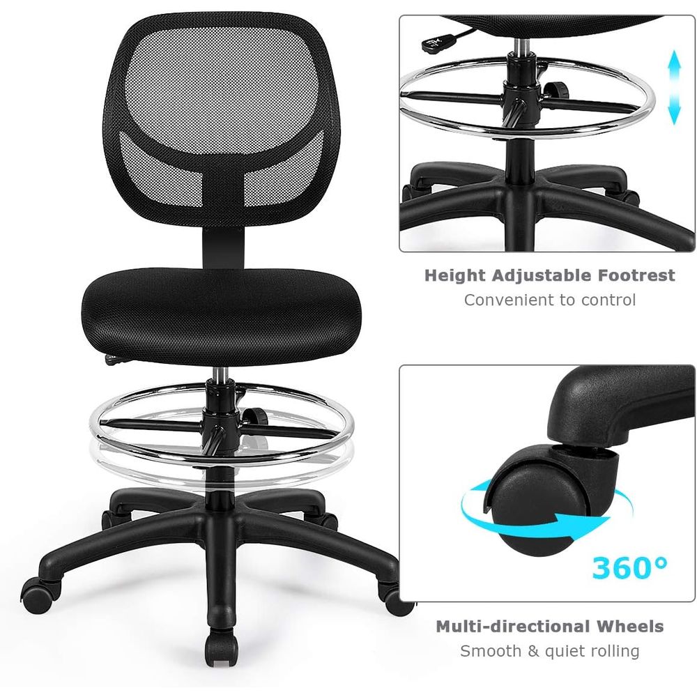 Ergonomic Black Mesh Swivel Of - مراجعة Free Home Office وسعره