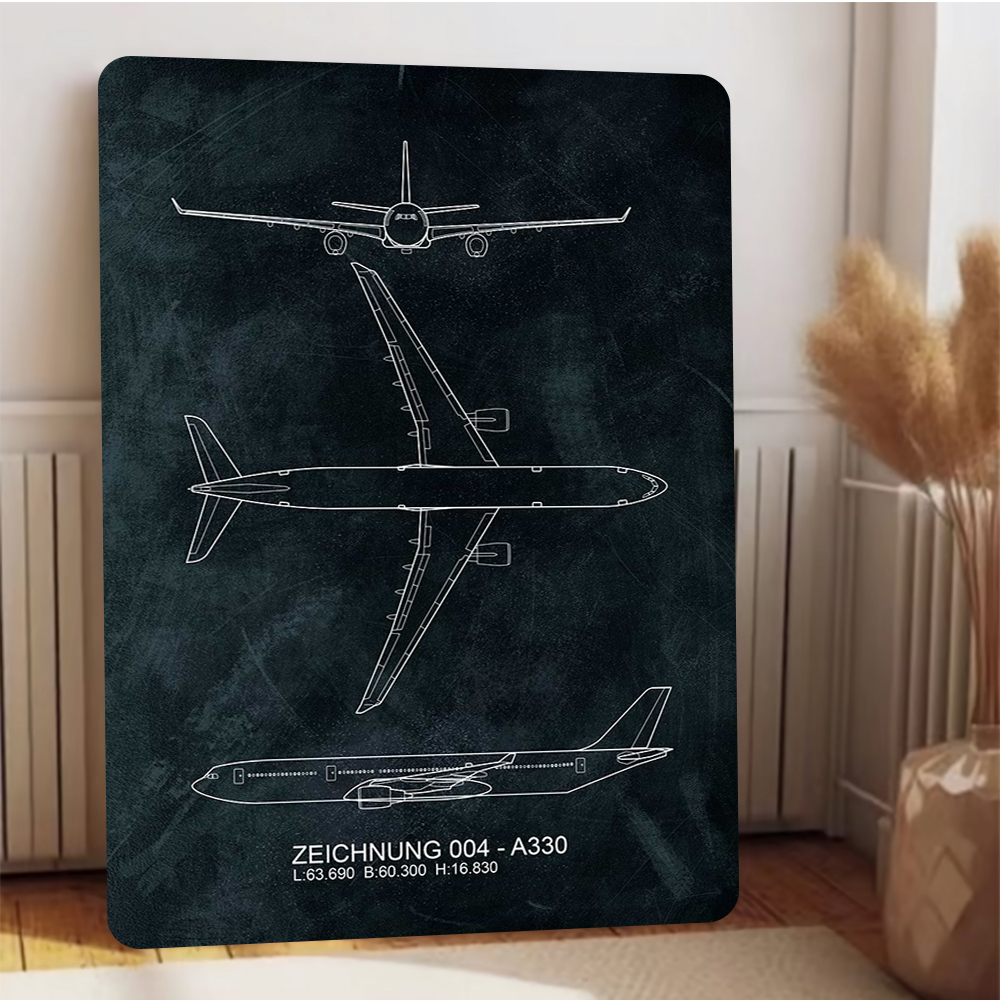 A330 Aircraft Blueprint Metal  - مراجعة Home Office Industrial Style وسعره