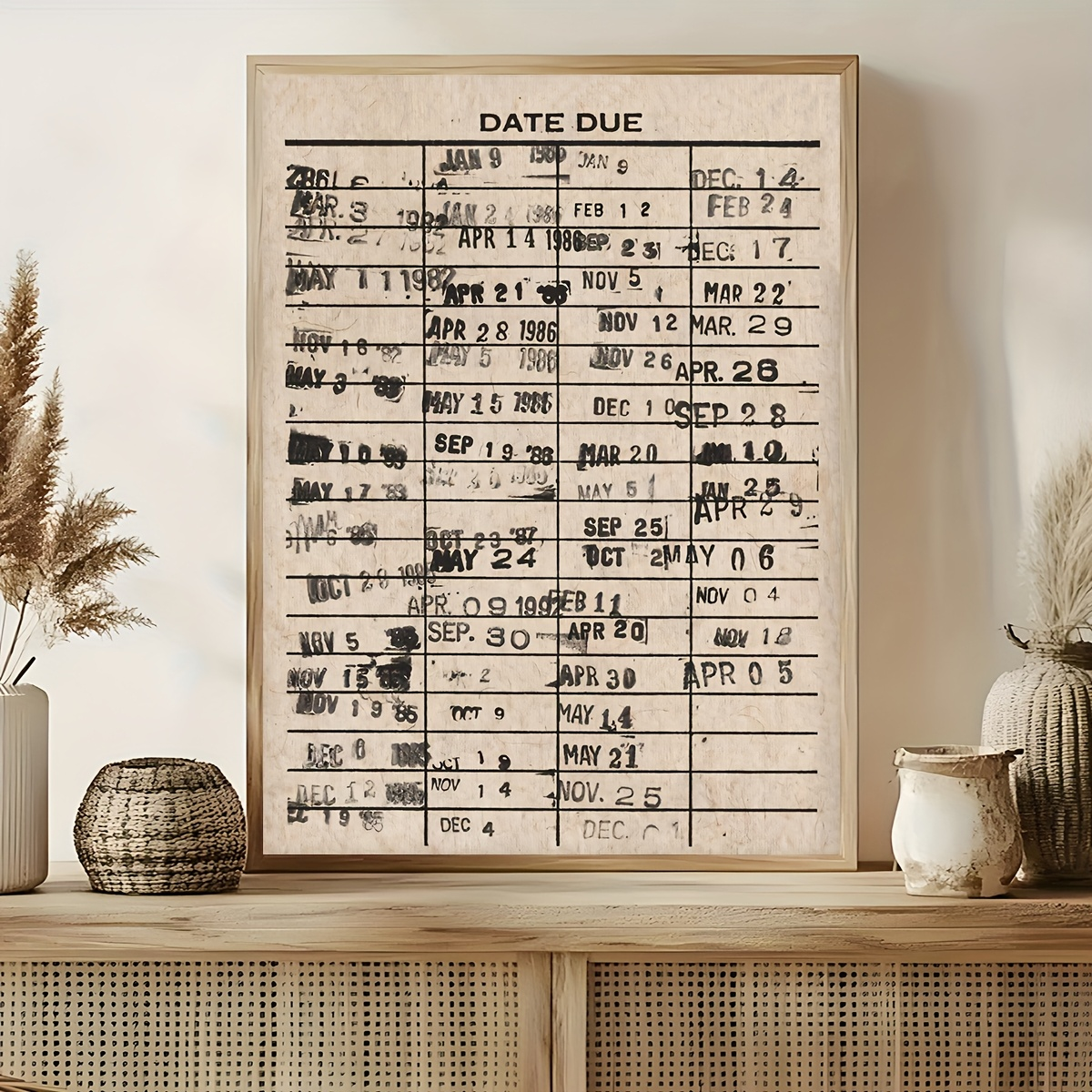 Antique Library Card Canvas Pr - مراجعة Home Office With Library وسعره