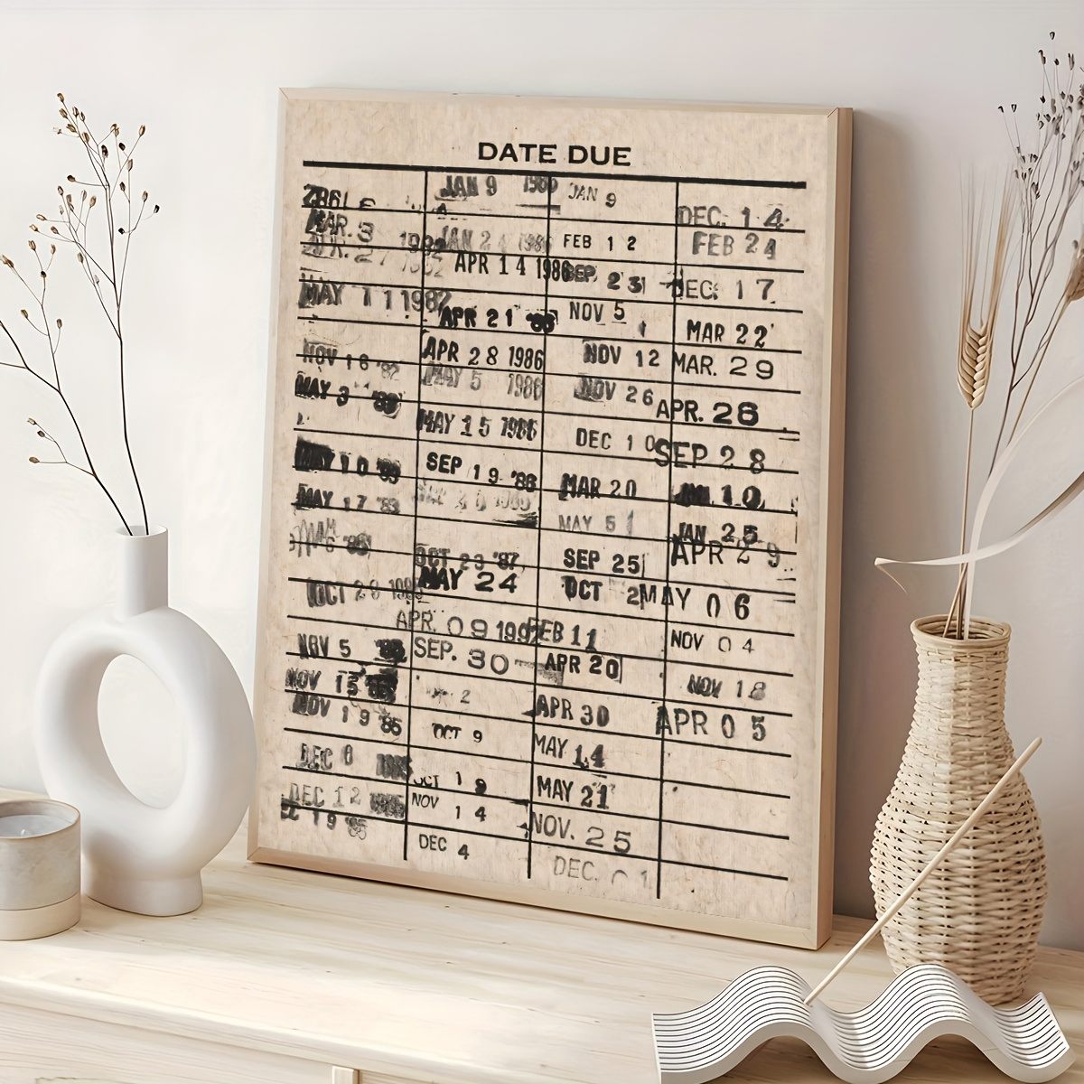 Antique Library Card Canvas Pr - مراجعة Home Office With Library وسعره