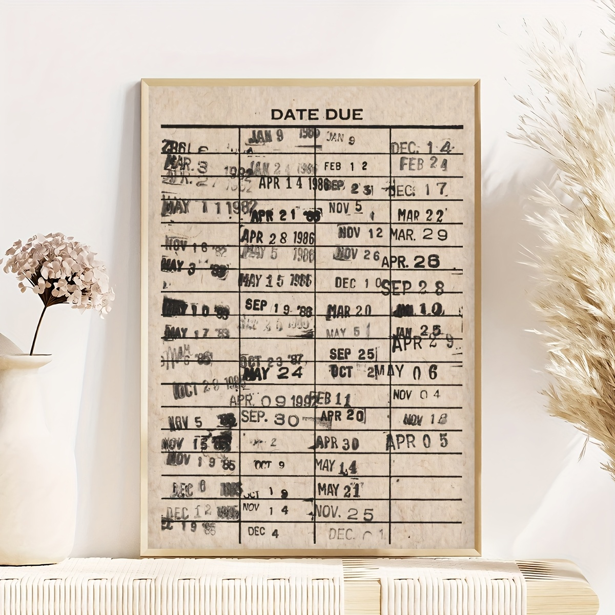 Antique Library Card Canvas Pr - مراجعة Home Office With Library وسعره