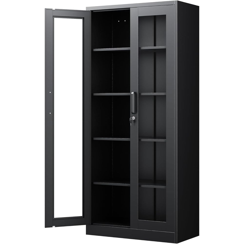 71 Metal Glass Display Cabinet - مراجعة Free Home Office وسعره