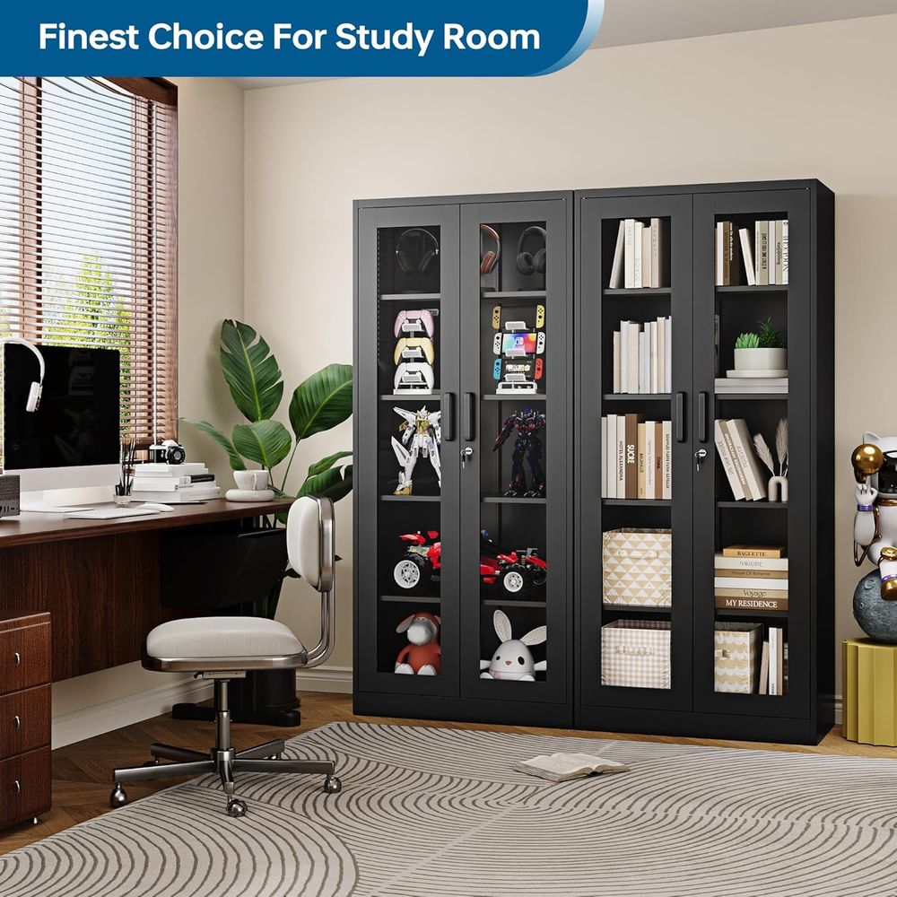 71 Metal Glass Display Cabinet - مراجعة Free Home Office وسعره