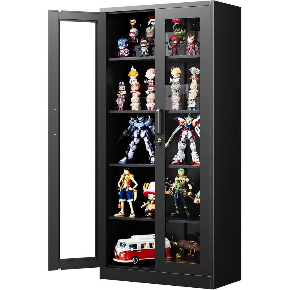 71 Metal Glass Display Cabinet - مراجعة Free Home Office وسعره