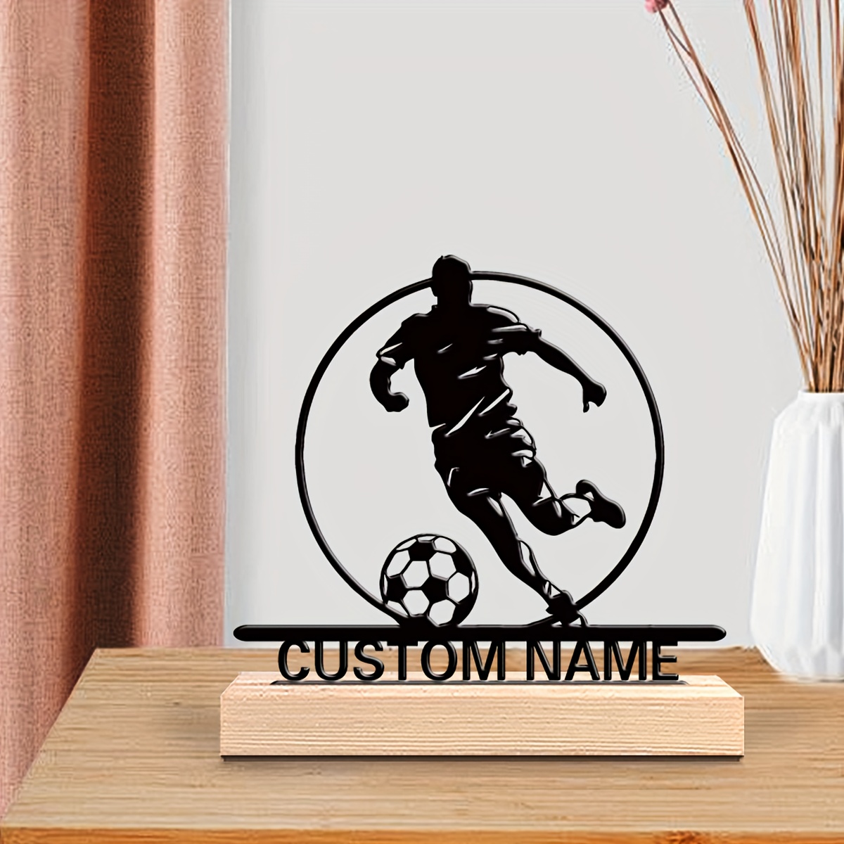 Custom Soccer Player Metal Sta - مراجعة Home Office Jobs وسعره