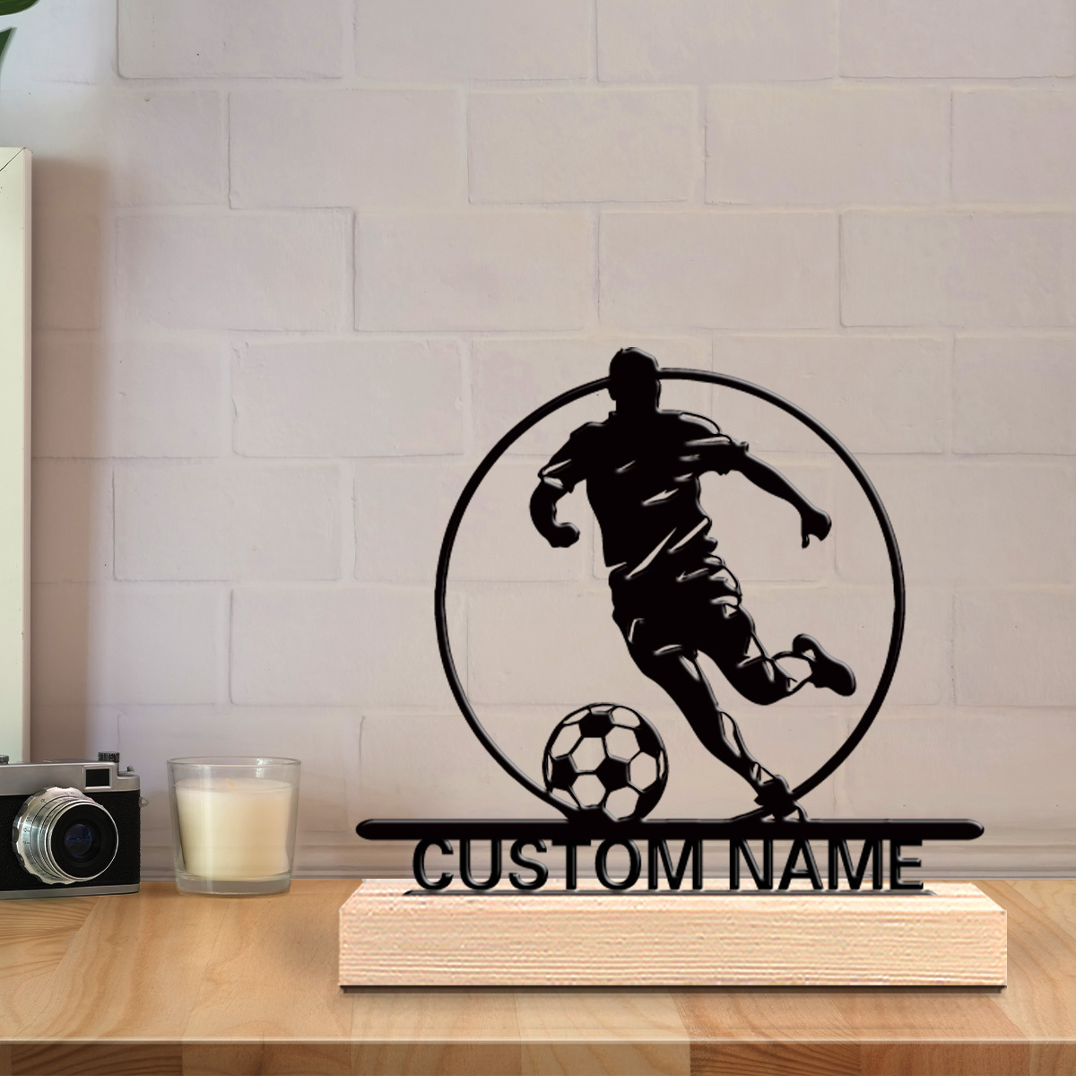 Custom Soccer Player Metal Sta - مراجعة Home Office Jobs وسعره