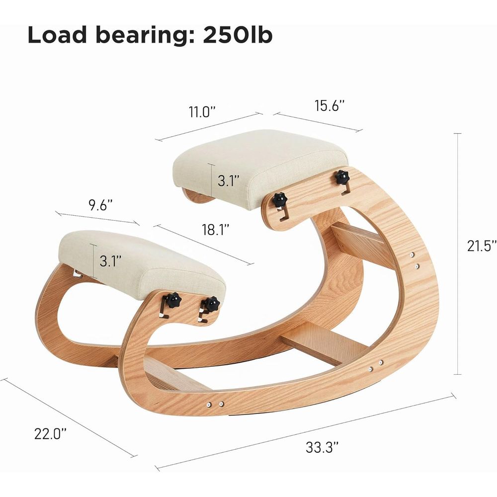 Ergonomic Adjustable Wooden Kn - مراجعة Ergonomic Office Chair وسعره