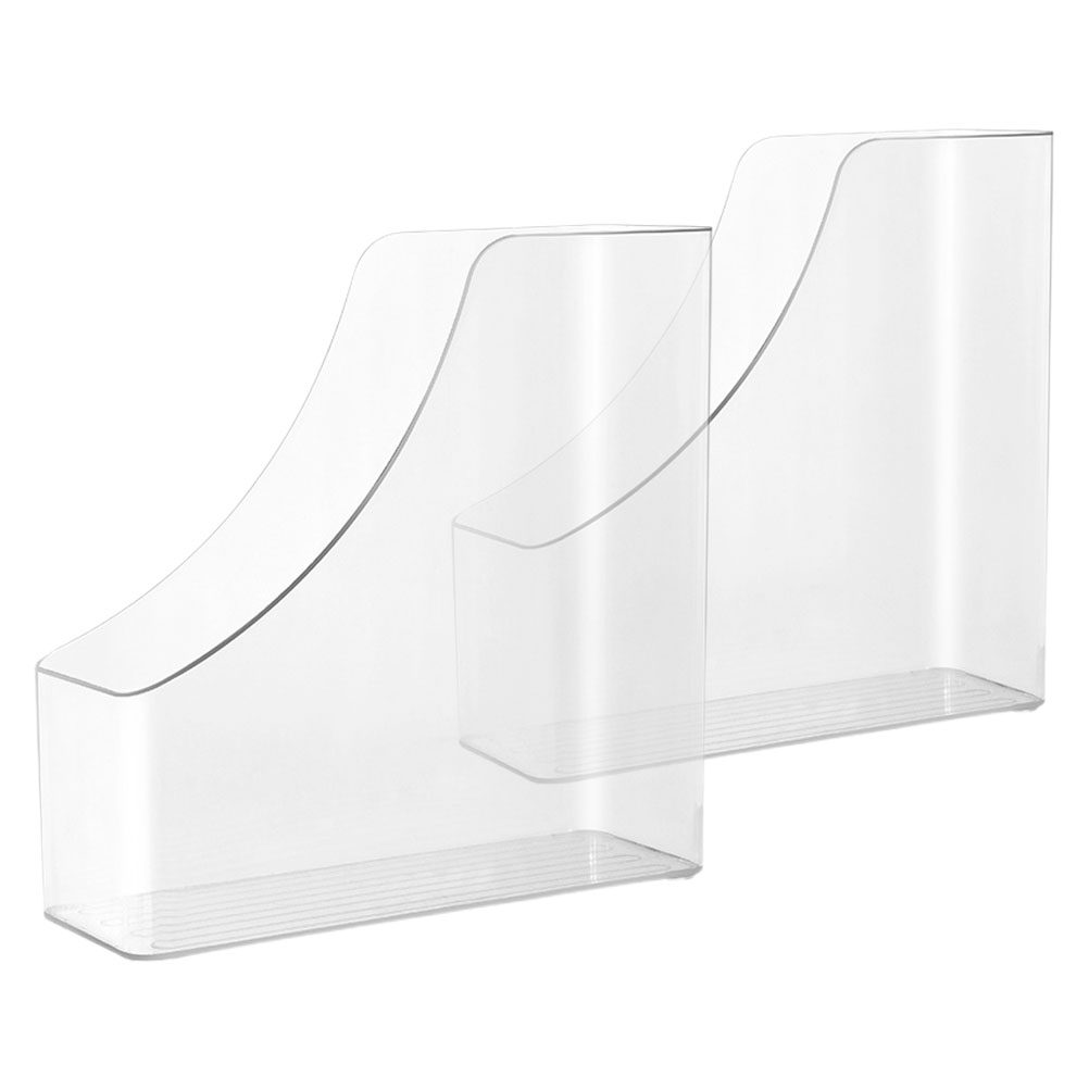 2Pcs Clear File Boxes Transpar - مراجعة Home Office With Library وسعره