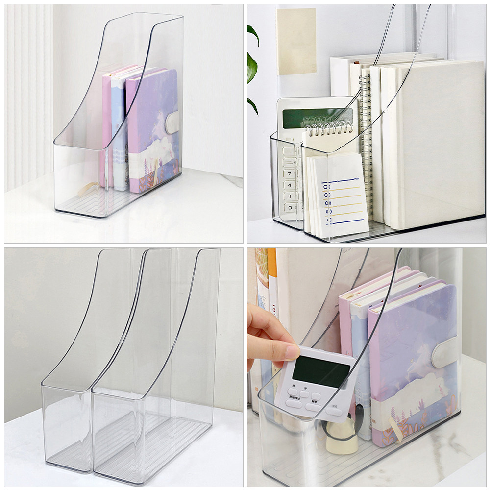 2Pcs Clear File Boxes Transpar - مراجعة Home Office With Library وسعره