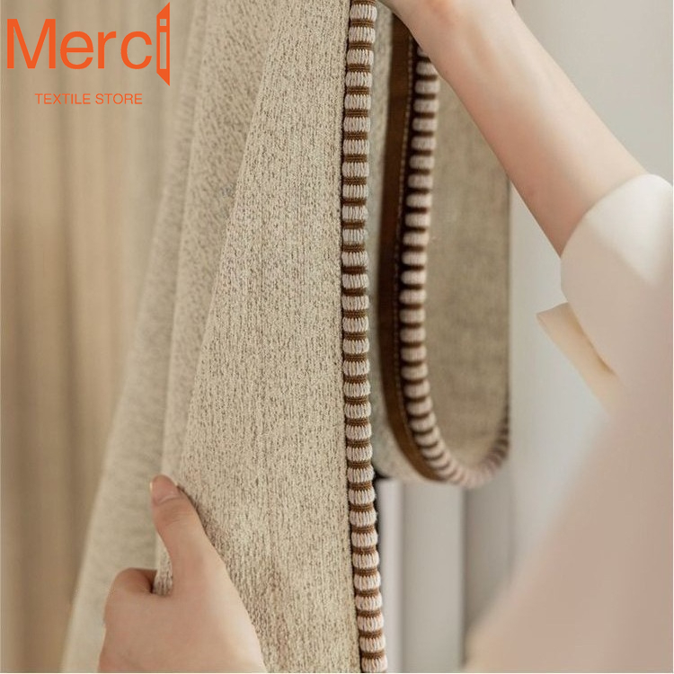 French Cotton and Linen Curtai - مراجعة Home Office Rate 2025 وسعره