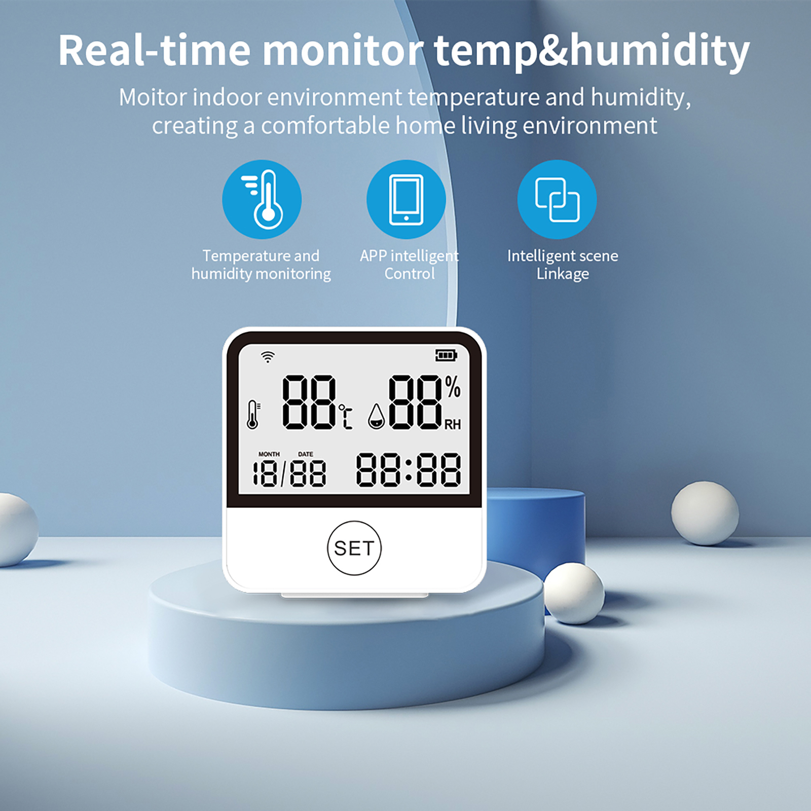 Tuya WiFi Temperature Humidity - مراجعة Home Office Of Amazon وسعره
