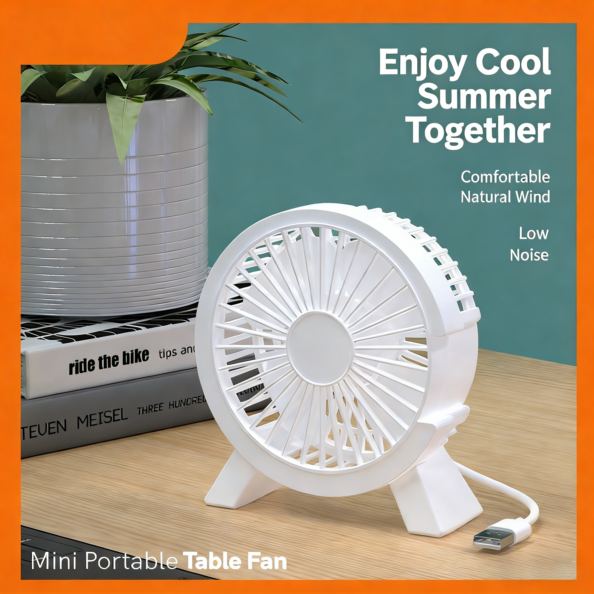 Mini USB Rechargeable Table Fa - مراجعة Home Office Jobs وسعره