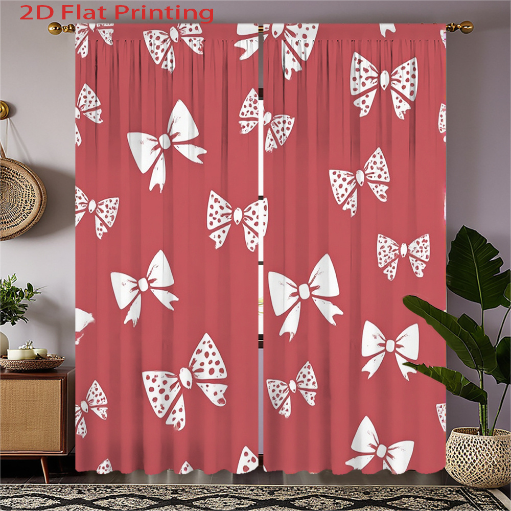 2pcs, 2D Flat Printing Curtain - مراجعة Home Office Of Amazon وسعره