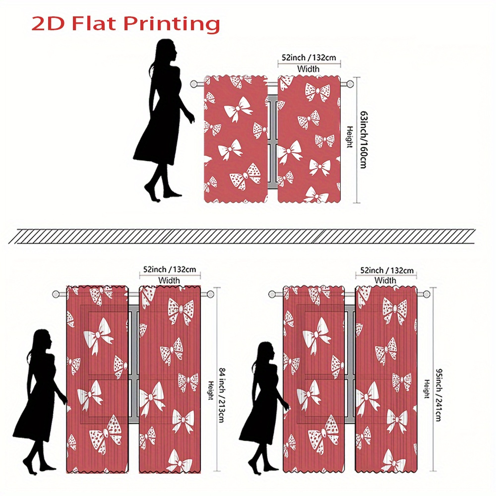 2pcs, 2D Flat Printing Curtain - مراجعة Home Office Of Amazon وسعره