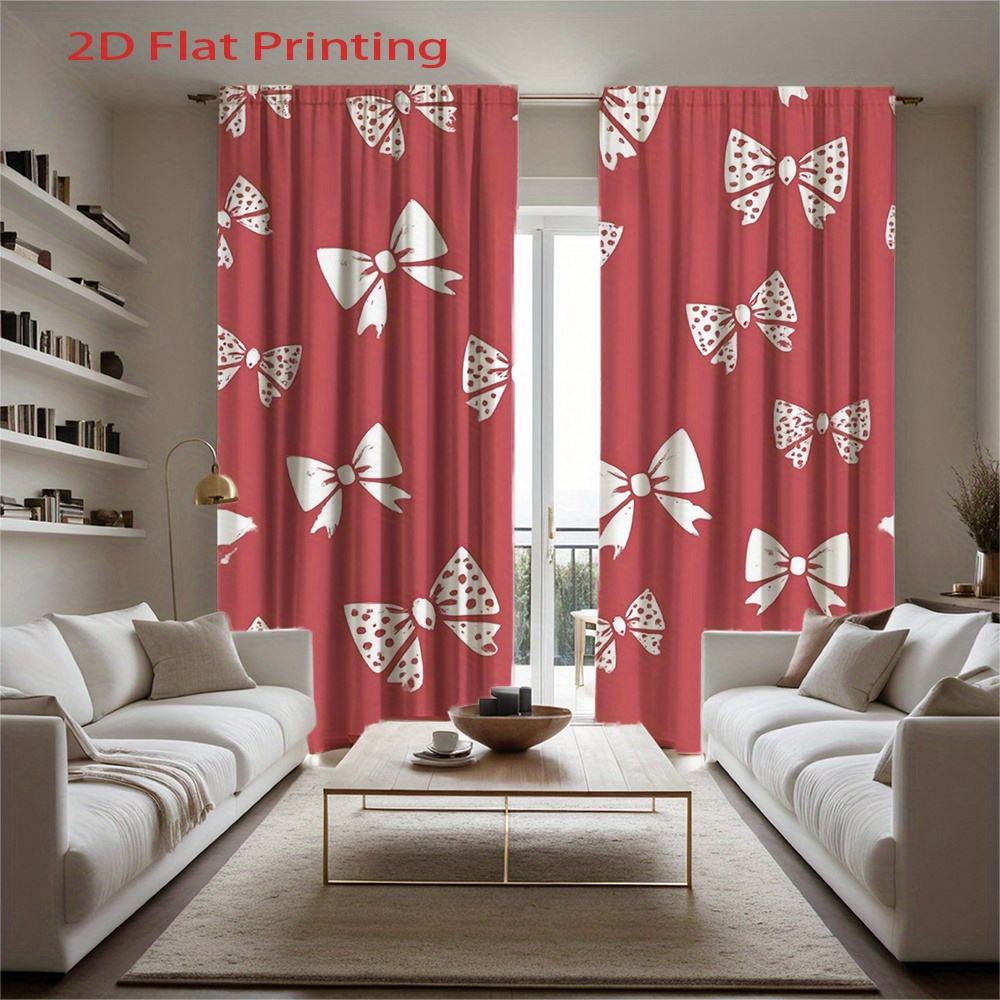 2pcs, 2D Flat Printing Curtain - مراجعة Home Office Of Amazon وسعره