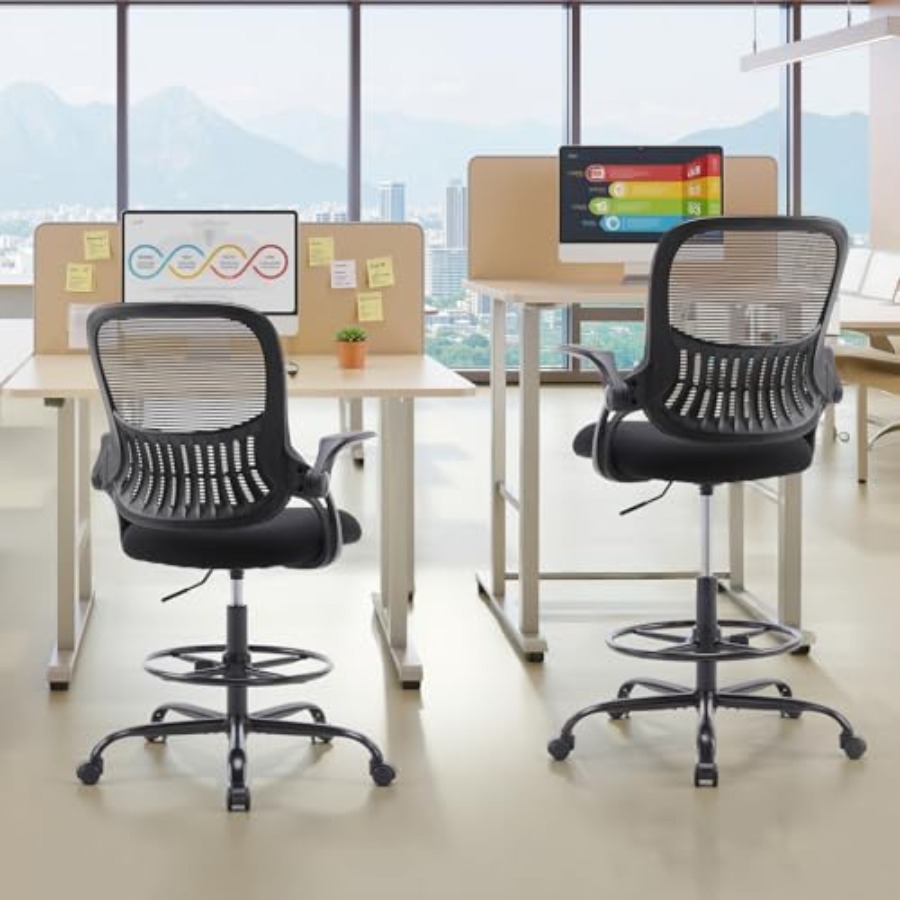 Tall Drafting Desk Chair - Erg - مراجعة Ergonomic Office Chair وسعره
