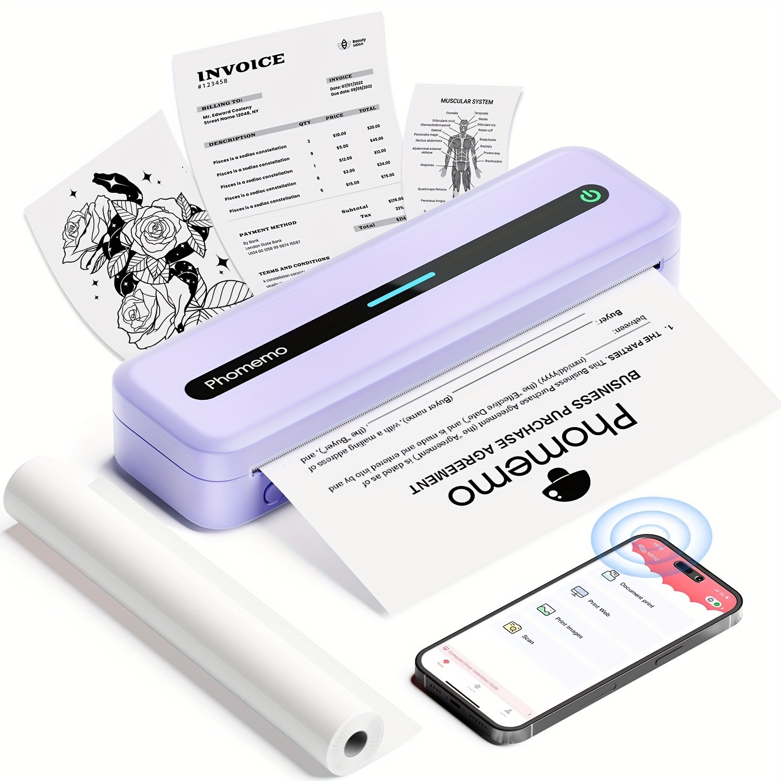 Portable Printers Wireless for - مراجعة Home Office Call Center وسعره