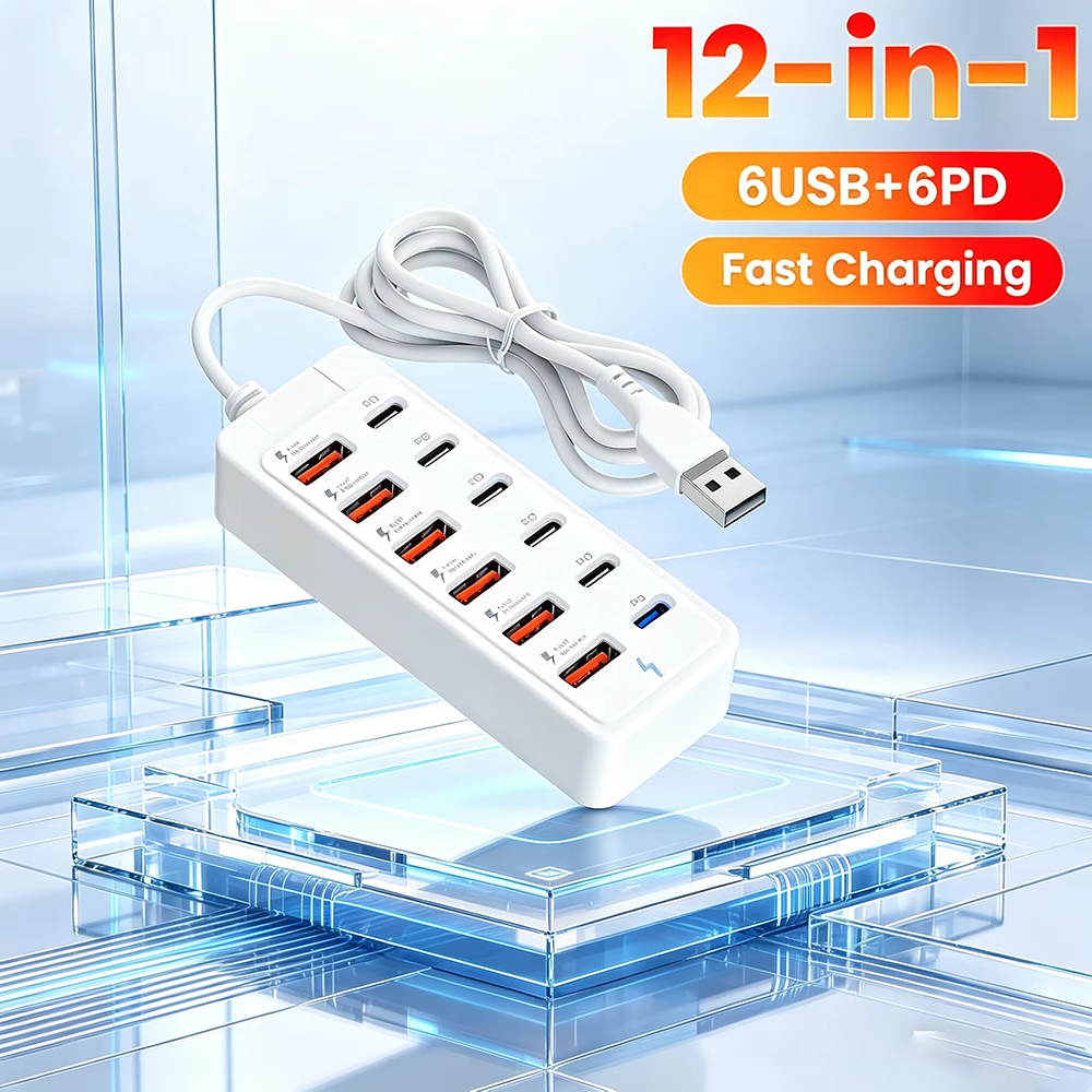 12in1 Power Strip Desktop Supe - مراجعة Home Office Call Center وسعره