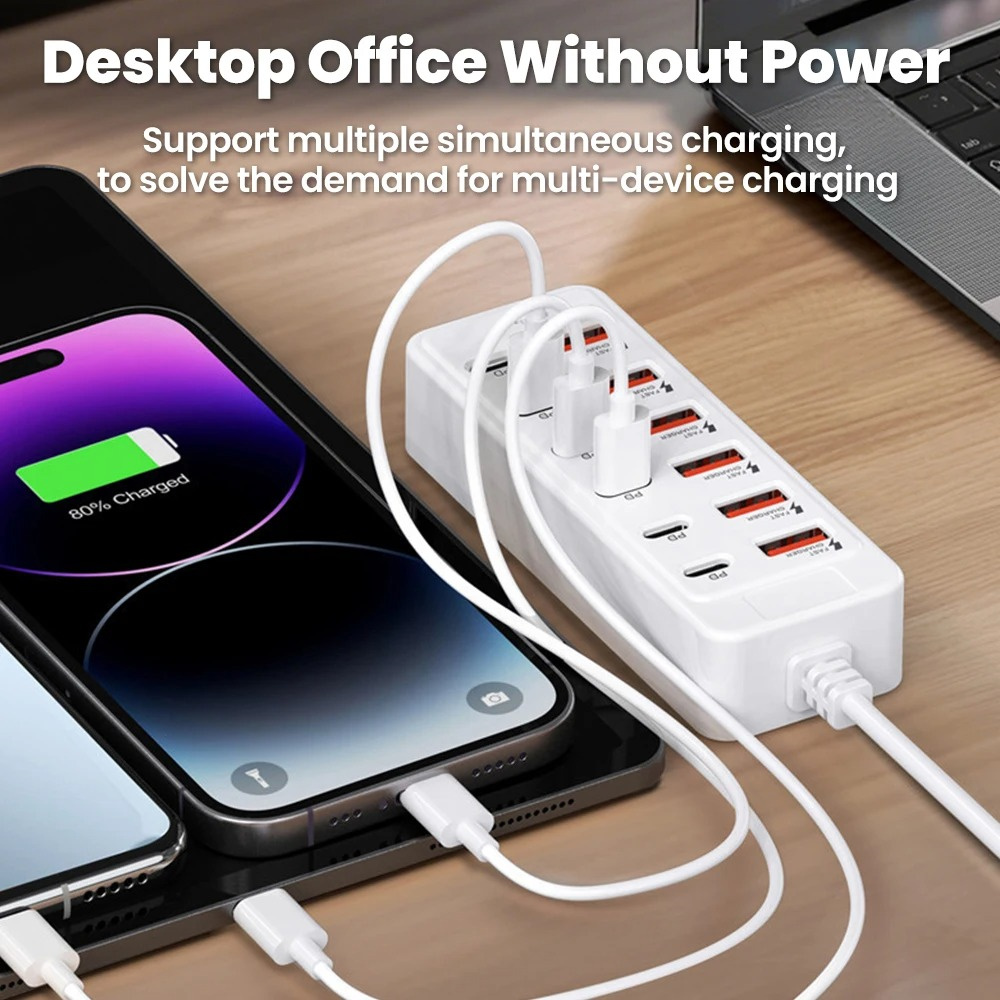 12in1 Power Strip Desktop Supe - مراجعة Home Office Call Center وسعره