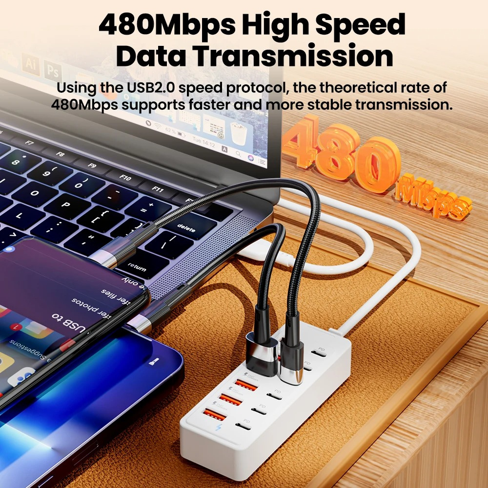 12in1 Power Strip Desktop Supe - مراجعة Home Office Call Center وسعره