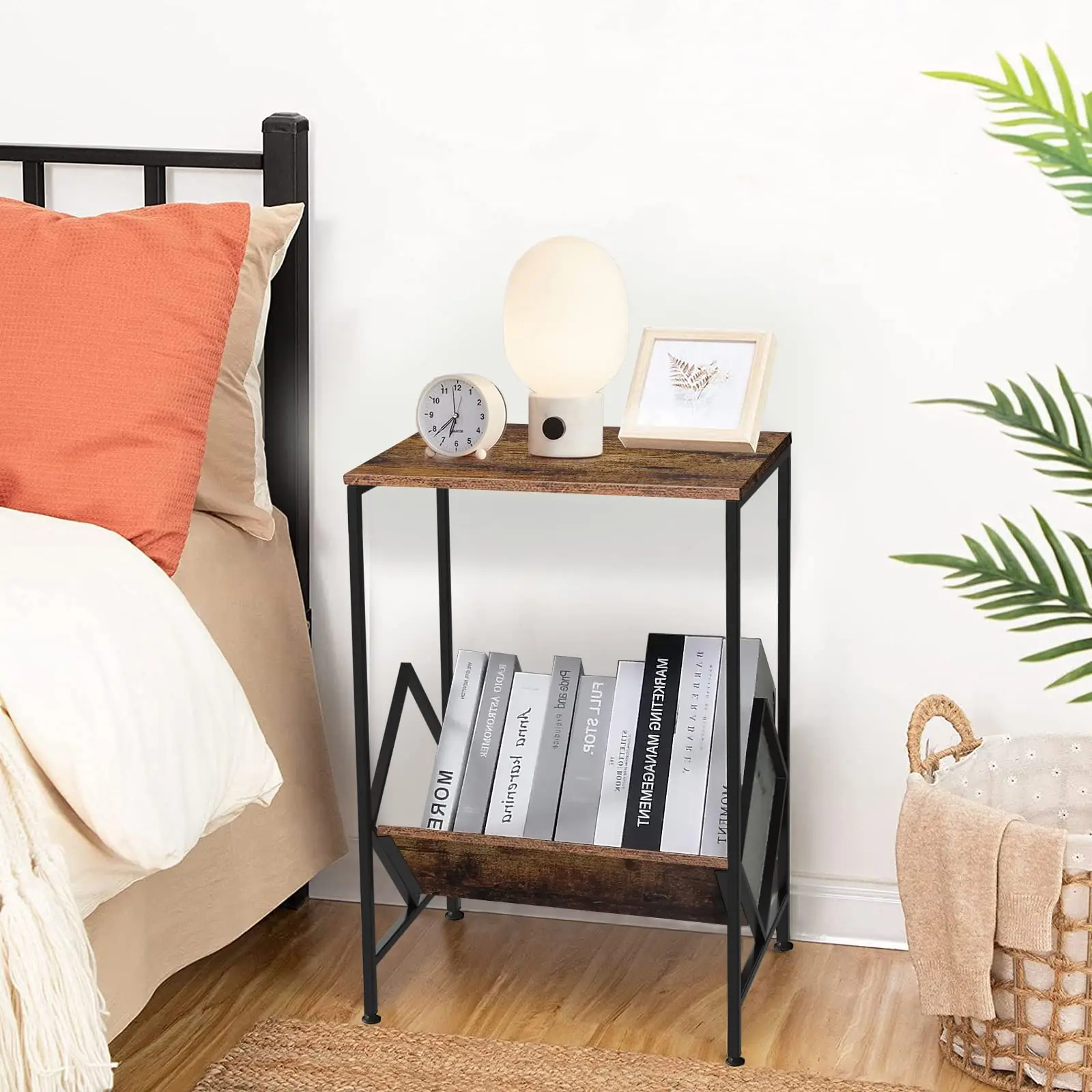 'Table Nightstand Up to 80 Alb - مراجعة Home Office Of Amazon وسعره