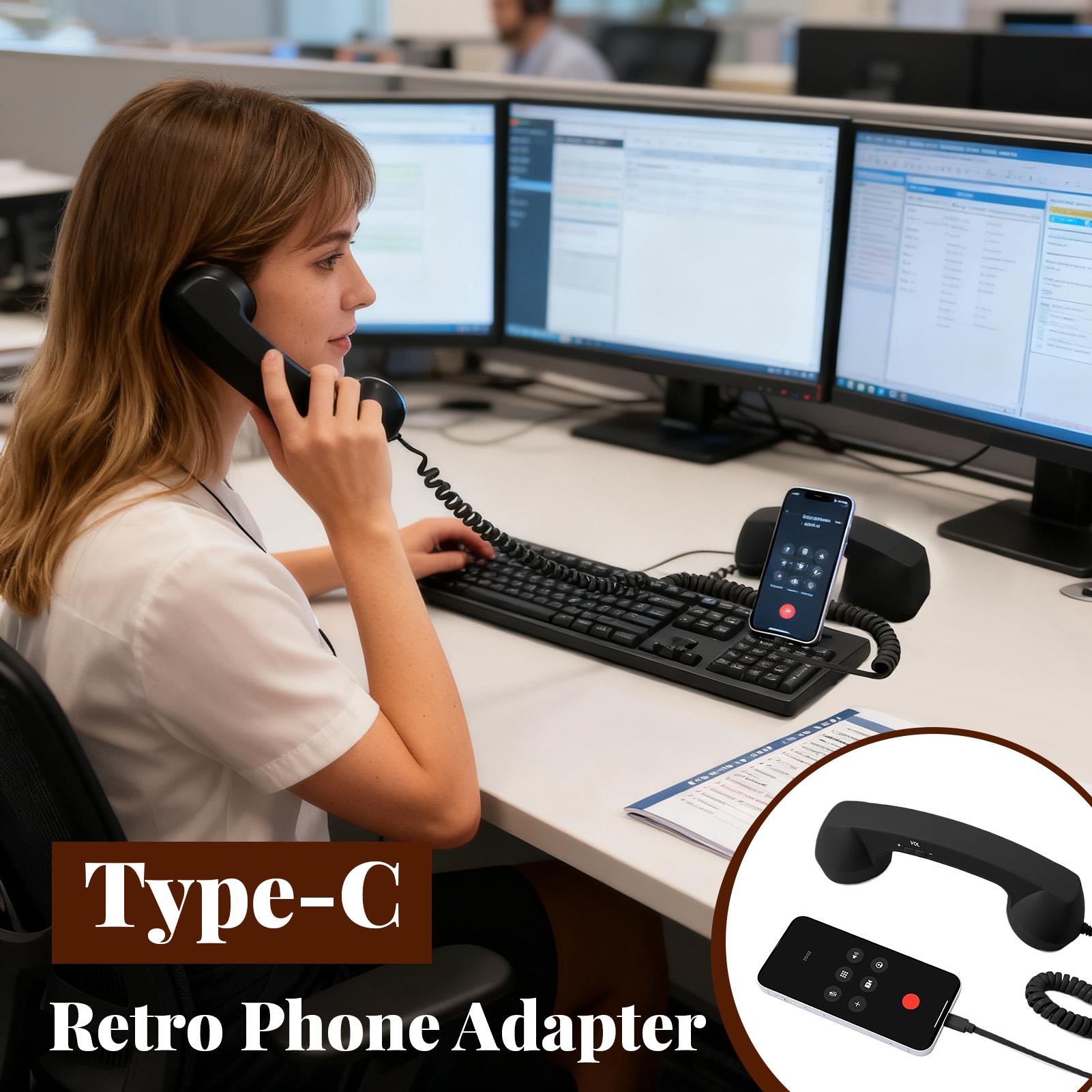 Type-C Retro Phone Adapter Lan - مراجعة Home Office Call Center وسعره