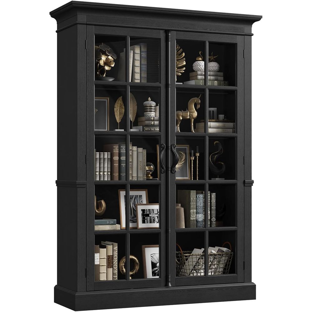 65 Tall Display Cabinet with A - مراجعة Free Home Office وسعره